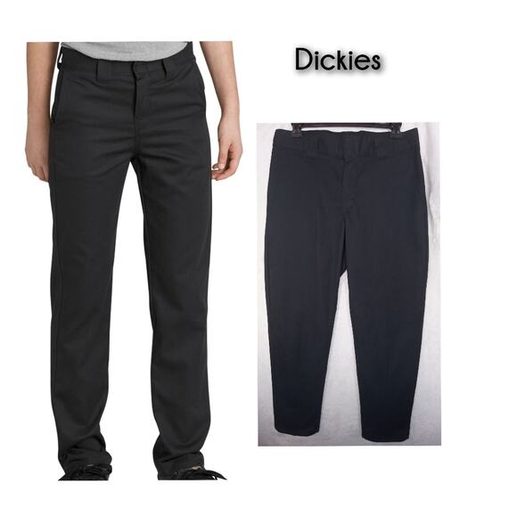 Dickies Flex Slim Taper Black pant Street wear Work Y2K punk casual unisex - Picture 1 of 6